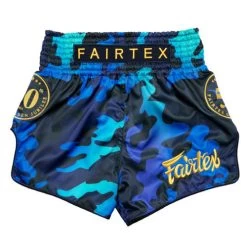 Fairtex Muay Thai Shorts - Golden Jubilee Luster - Blue 8 Fairtex Muay Thai Shorts - Golden Jubilee Luster - Blue -Boxing Store uu