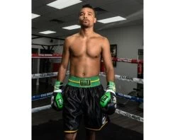 Title WBC Professional Boxing Trunks -Boxing Store wbcbt bk gn 2 1