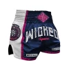 Wicked One Infamous Muay Thai Shorts Black Pink White -Boxing Store wickedoneinfamousnavy